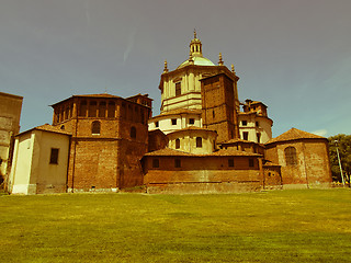 Image showing Retro looking San Lorenzo church, Milan