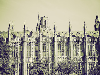 Image showing Vintage sepia Houses of Parliament