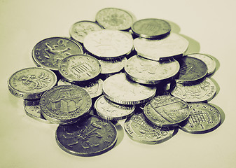 Image showing Vintage sepia Pounds picture