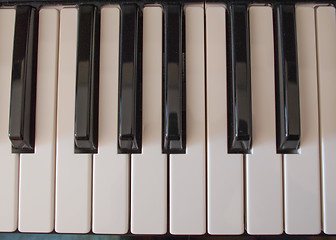 Image showing Music keyboard keys