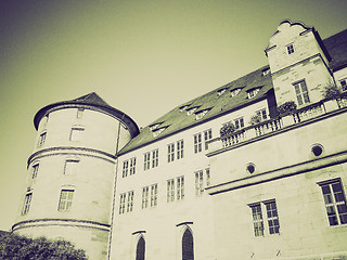 Image showing Vintage sepia Altes Schloss (Old Castle), Stuttgart