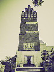 Image showing Vintage sepia Wedding Tower in Darmstadt