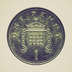 Image showing Vintage sepia Pounds