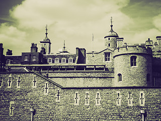Image showing Vintage sepia Tower of London