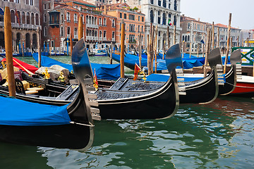 Image showing Gondolas in Venice