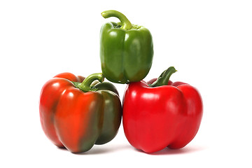 Image showing Red and Green Bell Peppers
