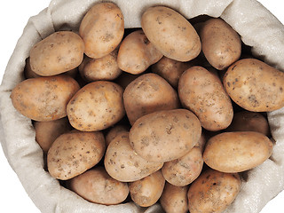 Image showing Potatoes in a bag