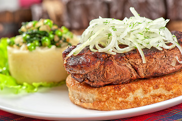 Image showing Gourmet steak meat