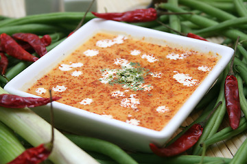 Image showing bohnensuppe mit chili