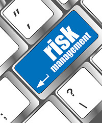 Image showing Keyboard with risk management button, internet concept