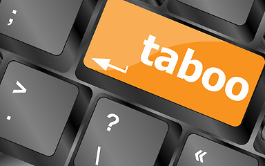 Image showing Computer keys spell out the word taboo