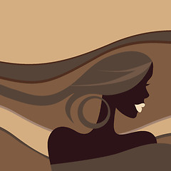 Image showing Beautiful Woman. Vector illustration.