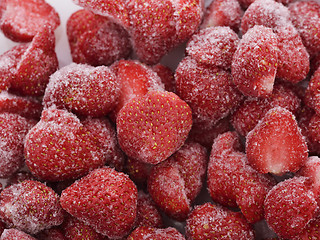 Image showing Frozen Strawberries