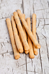 Image showing bread sticks grissini with rosemary 
