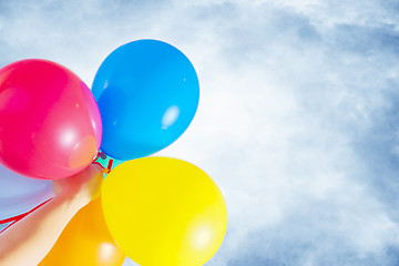 Image showing multicolored balloons