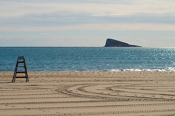 Image showing Benidorm beach and island