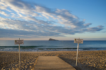 Image showing Handicap access to a beach