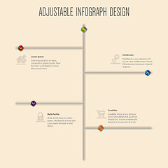 Image showing Infographic design with slideable buttons