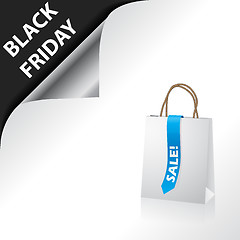 Image showing Black friday advertisement with shopping bag
