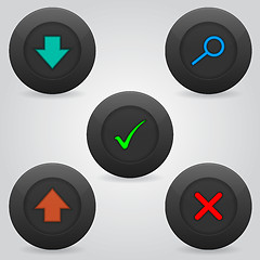 Image showing Web button set of five