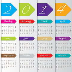 Image showing Arrow calendar design for 2014