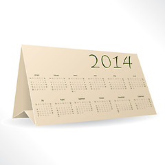 Image showing 2014 triangle calendar design 