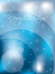 Image showing Christmas card design with decoration and snow