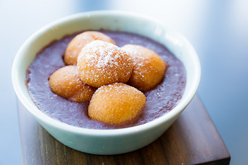 Image showing Red bean soup with dumpling