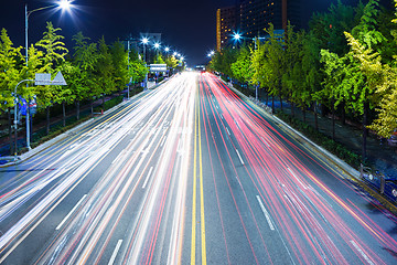 Image showing Highway at night