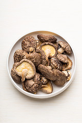Image showing Dried mushroom in the plate