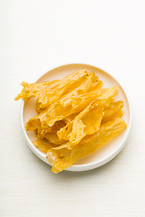 Image showing Chinese dried fish maw in the bowl