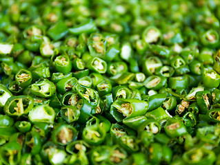 Image showing Green pepper spices