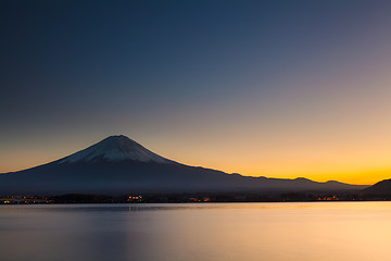 Image showing Mt. Fuji during sunset