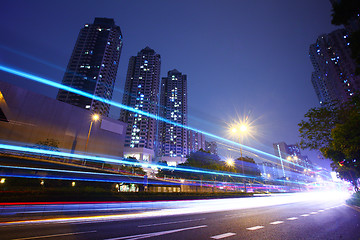 Image showing Highway road at night