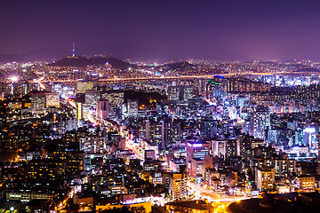 Image showing Cityscape of seoul at night
