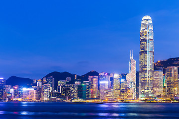 Image showing Cityscape in Hong Kong at night