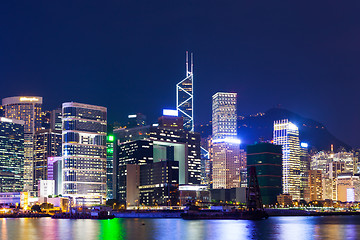 Image showing Hong Kong skyline at night