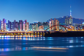 Image showing Seoul at night