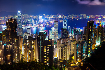 Image showing Hong Kong at night