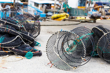 Image showing Net traps for seafood