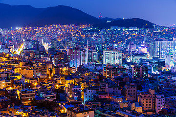 Image showing Busan city in South Korea at night