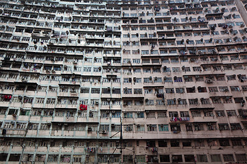 Image showing Overcrowded residential building in Hong Kong