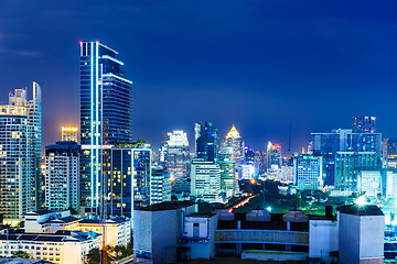 Image showing Bangkok skyline at night