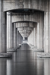 Image showing Under the highway and the sea