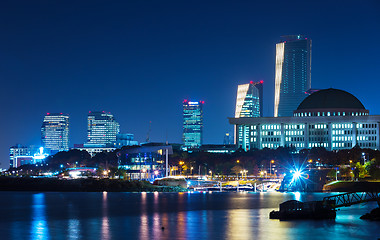 Image showing Seoul city skyline at night