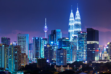 Image showing Kuala Lumpur skyline at night