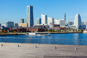 Image showing Yokohama skyline in Japan
