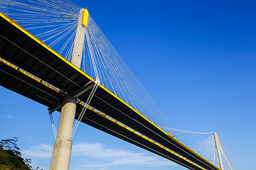 Image showing Suspension bridge in Hong Kong