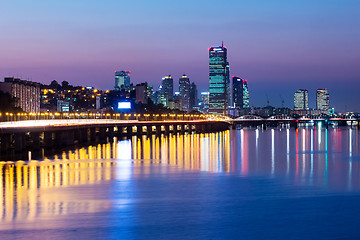 Image showing Seoul city at night