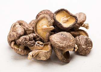 Image showing Heap of the dried mushroom